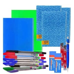 خرید پک دانش‌آموزی ویژه اقتصادی از ام نود. شامل خودکار، مداد، پاک‌کن و دفتر. قیمت تعاونی، مناسب دبیرستانی‌ها. ⚠️ هر دانش‌آموز فقط ۱ پک می‌تواند سفارش دهد.